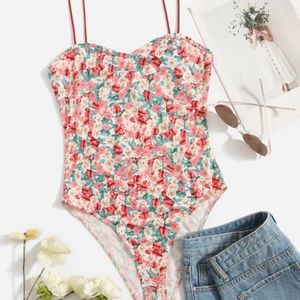 High cut cami bodysuit